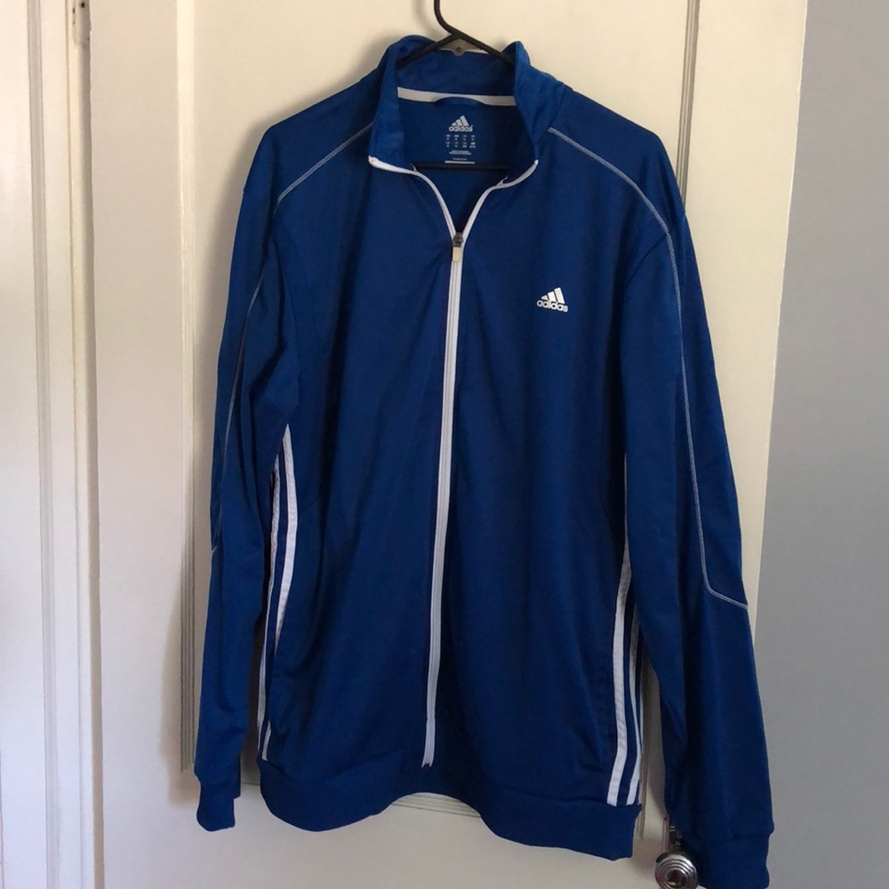 Adidas Blue Climalite Track Jacket XL